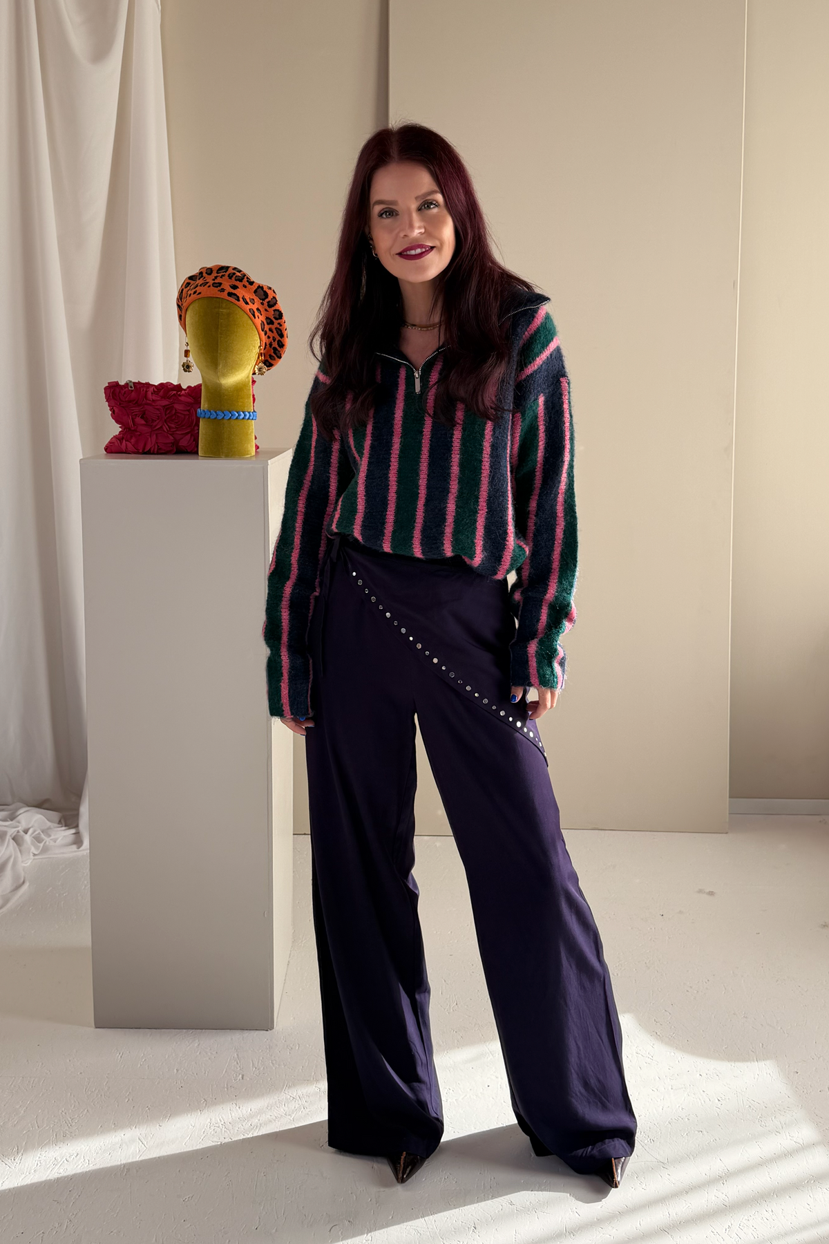 LUMI WRAP PANTS - NAVY