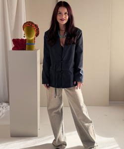 ANNABEL TIE BLAZER - NAVY