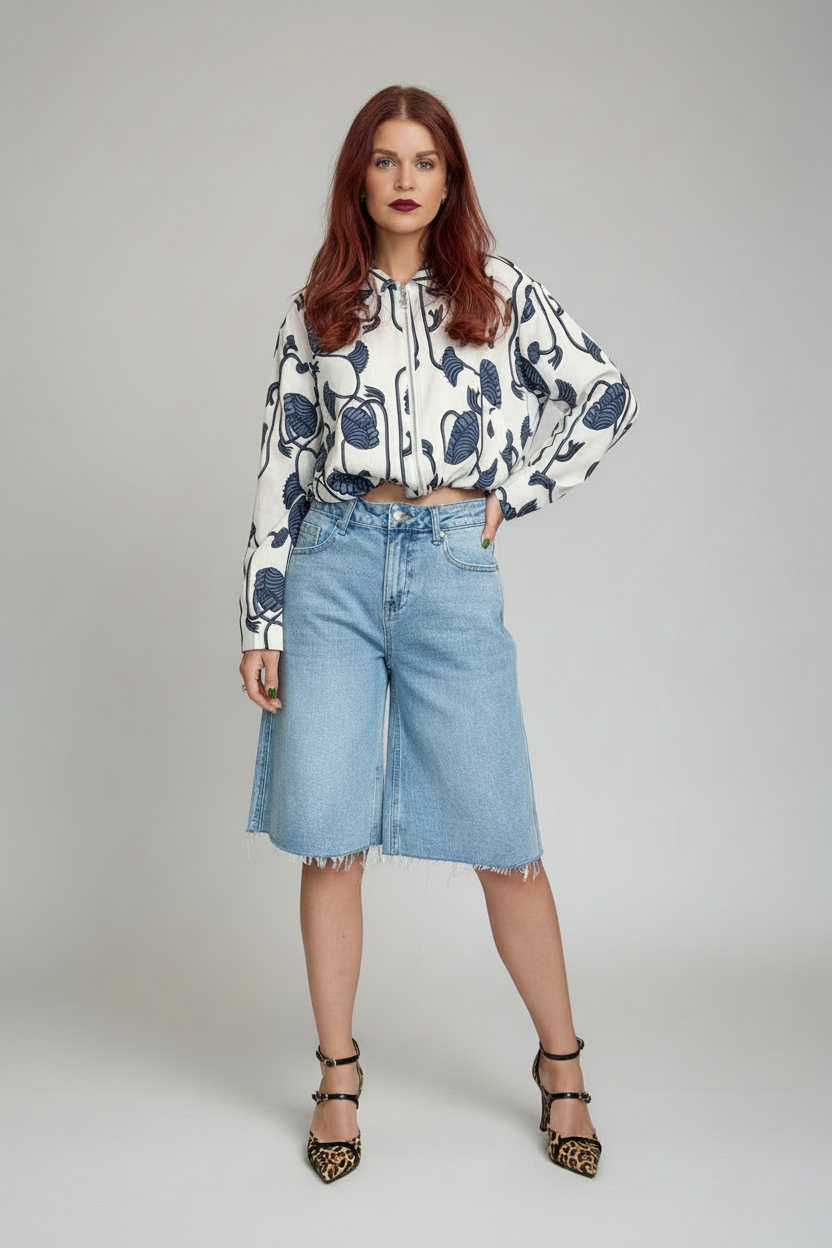 JIMMY DENIM JORTS - BLUE
