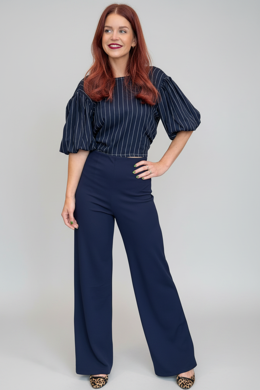 SAINT PINSTRIPED SHIRT - NAVY