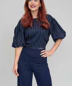 SAINT PINSTRIPED SHIRT - NAVY