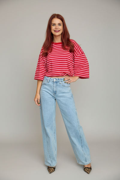 LIBBY BARREL JEANS - BLUE