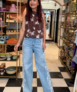 LOVIS LACE JEANS - BLUE