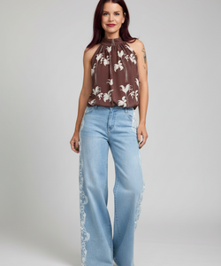 LOVIS LACE JEANS - BLUE