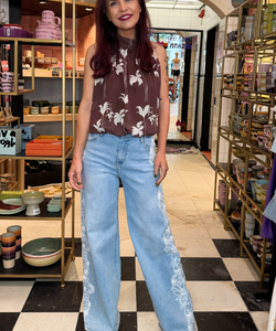 LOVIS LACE JEANS - BLUE