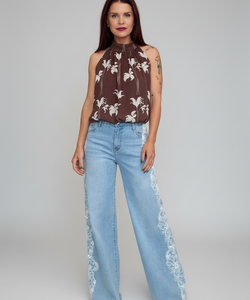 LOVIS LACE JEANS - BLUE