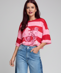 TINA STRIPED TEE - RED