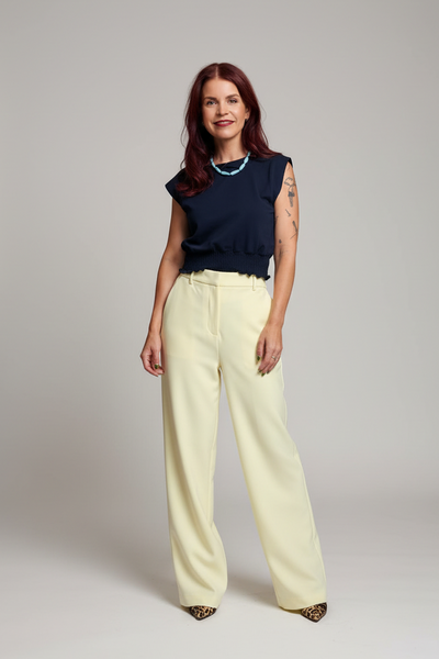 YAS | LIKKA HW WIDE PANTS - FRENCH VANILLA