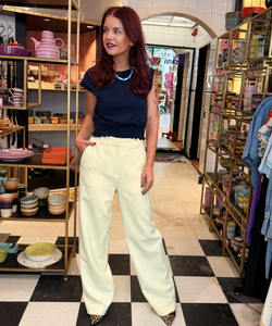 YAS | LIKKA HW WIDE PANTS - FRENCH VANILLA