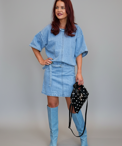 CALLE DENIM DRESS - BLUE