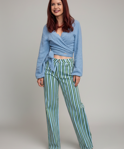 BOB & BILL RESORT COLLECTION | BEAU WRAP TOP - JEANS BLUE