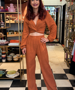 BOB & BILL RESORT COLLECTION | BEAU WRAP TOP - BRICK