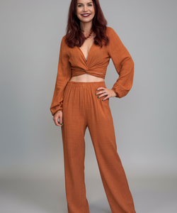 BOB & BILL RESORT COLLECTION | BEAU WRAP TOP - BRICK