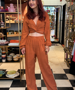 BOB & BILL RESORT COLLECTION | BEAU WRAP TOP - BRICK