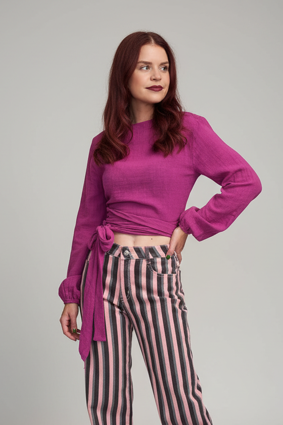 BOB & BILL RESORT COLLECTION | BEAU WRAP TOP - FRAMBOISE