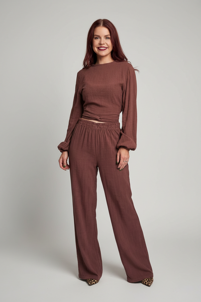 BOB & BILL RESORT COLLECTION | BILLIE PANTS - CHOCOLAT