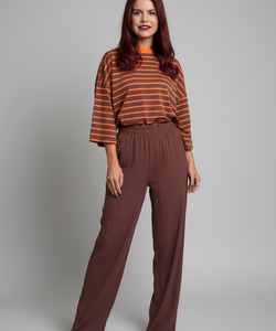 BOB & BILL RESORT COLLECTION | BILLIE PANTS - CHOCOLAT