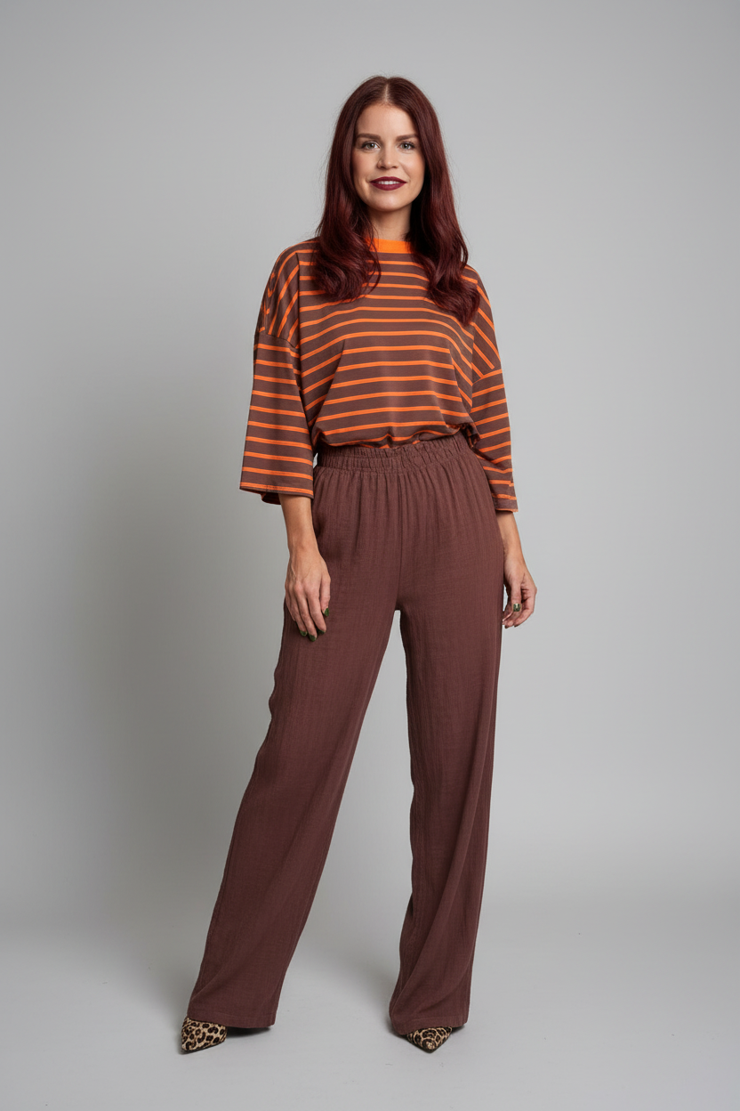 BOB & BILL RESORT COLLECTION | BILLIE PANTS - CHOCOLAT