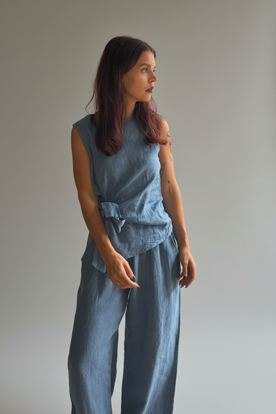 BOB & BILL RESORT COLLECTION | LOU TOP - JEANS BLUE