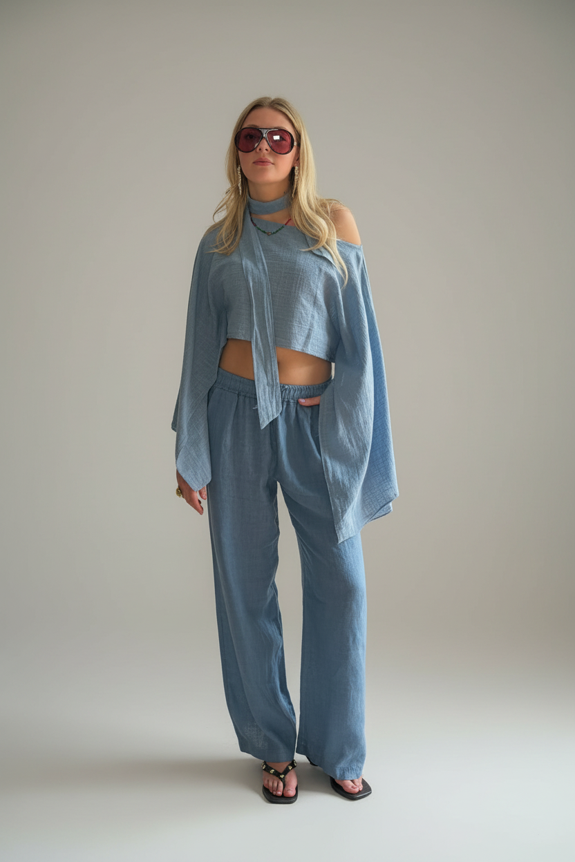 BOB & BILL RESORT COLLECTION | SAINT TOP - JEANS BLUE