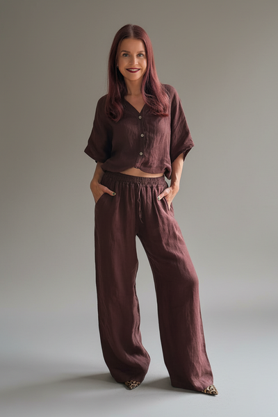 BOB & BILL RESORT COLLECTION | BODIE PANTS - CHOCOLAT