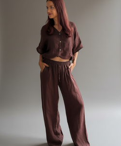 BOB & BILL RESORT COLLECTION | BODIE PANTS - CHOCOLAT