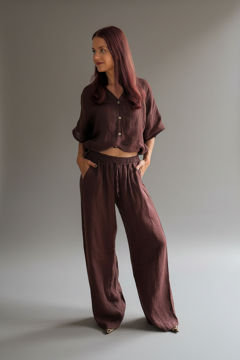 BOB & BILL RESORT COLLECTION | BODIE PANTS - CHOCOLAT
