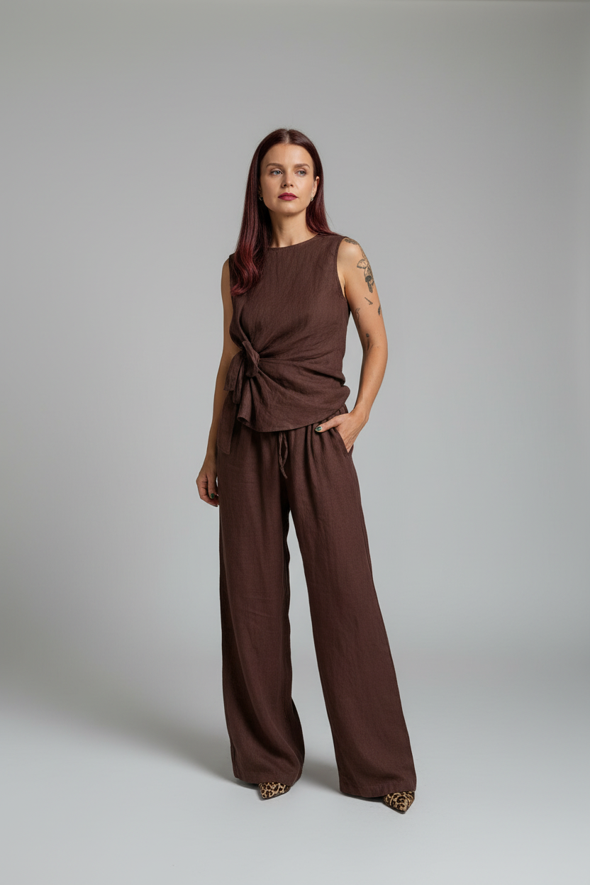 BOB & BILL RESORT COLLECTION | LOU TOP - CHOCOLAT