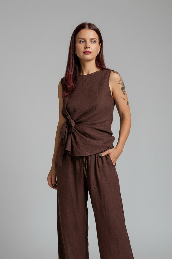 BOB & BILL RESORT COLLECTION | LOU TOP - CHOCOLAT