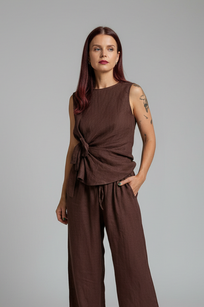 BOB & BILL RESORT COLLECTION | LOU TOP - CHOCOLAT