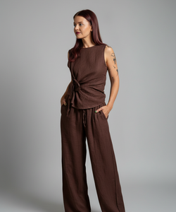 BOB & BILL RESORT COLLECTION | LOU TOP - CHOCOLAT