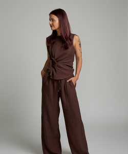 BOB & BILL RESORT COLLECTION | BODIE PANTS - CHOCOLAT
