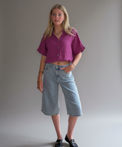 BOB & BILL RESORT COLLECTION| DAE BLOUSE - FRAMBOISE