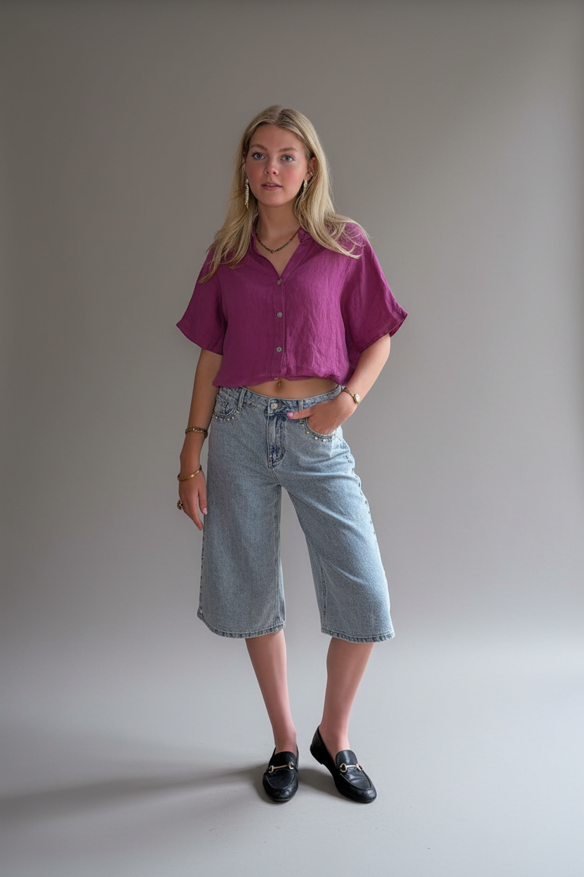 BOB & BILL RESORT COLLECTION| DAE BLOUSE - FRAMBOISE
