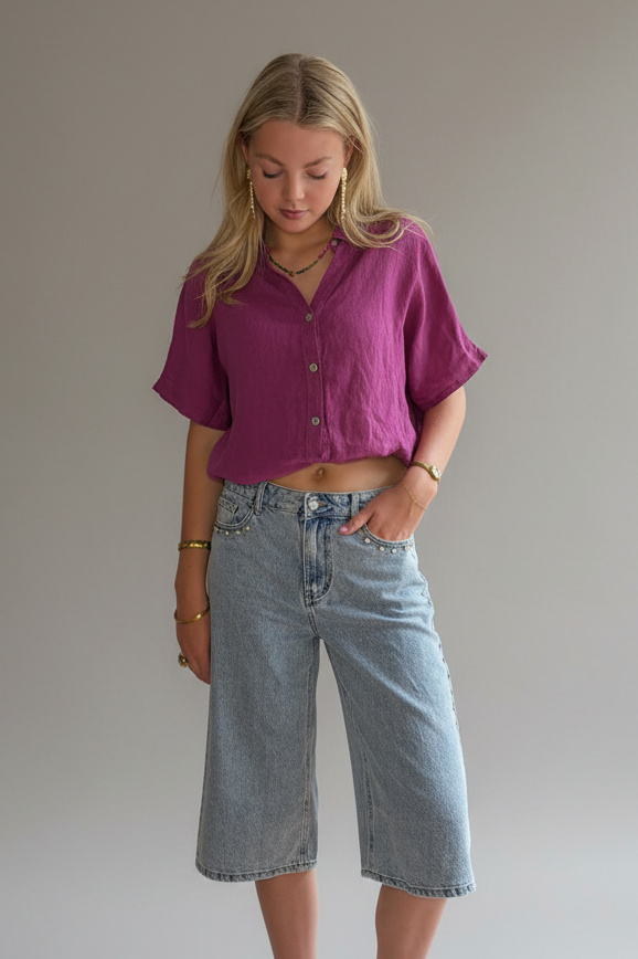BOB & BILL RESORT COLLECTION| DAE BLOUSE - FRAMBOISE