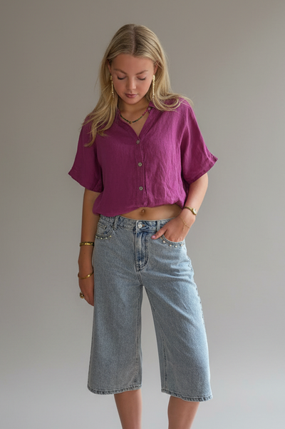 BOB & BILL RESORT COLLECTION| DAE BLOUSE - FRAMBOISE