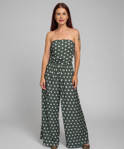 DANI POLKA JUMPSUIT - GREEN