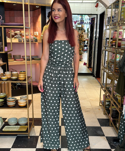 DANI POLKA JUMPSUIT - GREEN