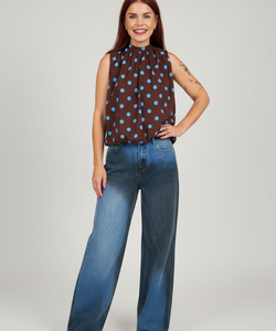 MARCY TWO-TONED JEANS - BLUE