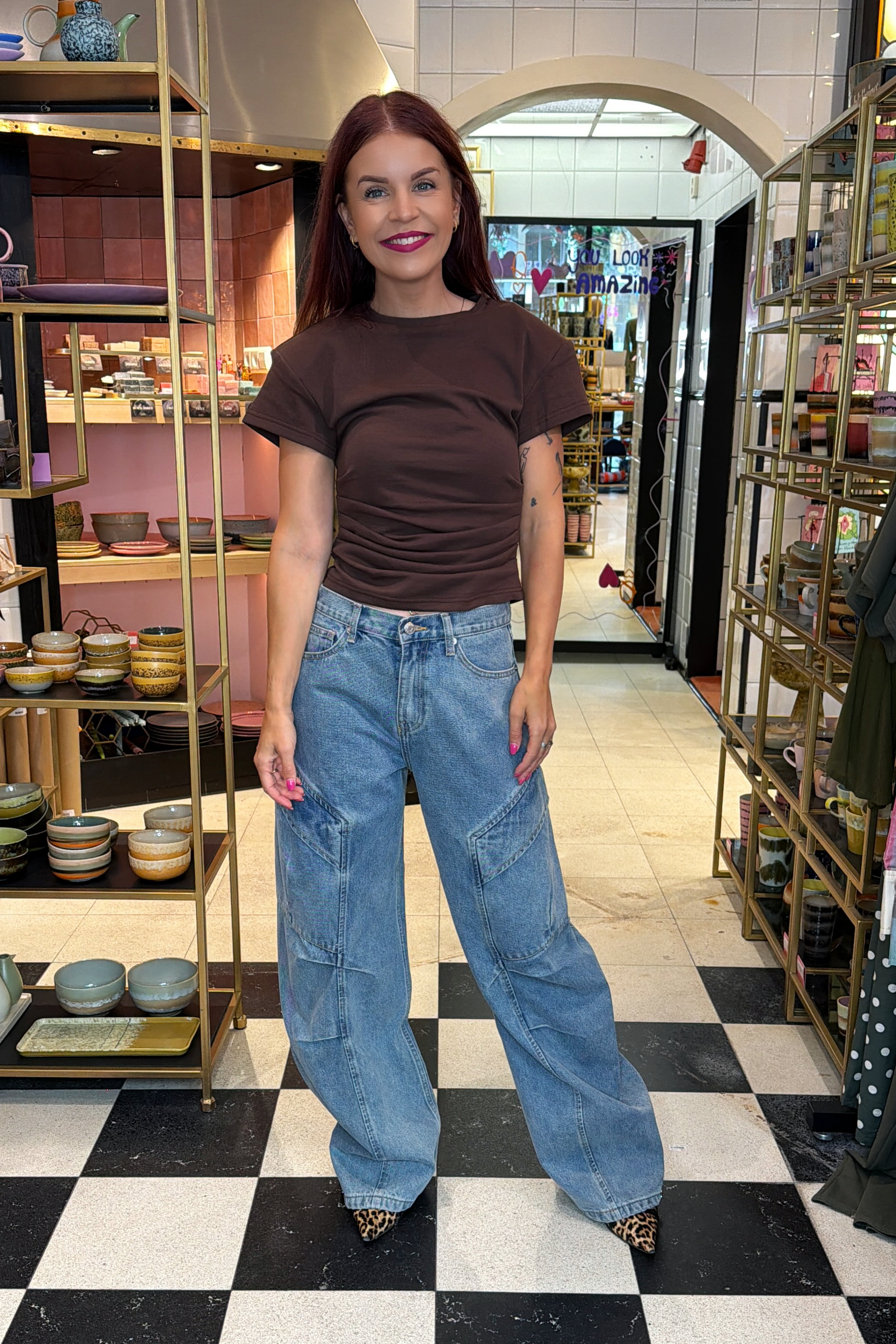 HARLOW BARREL JEANS - BLUE