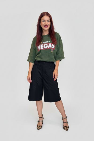 JENNA CARGO SHORT - BLACK
