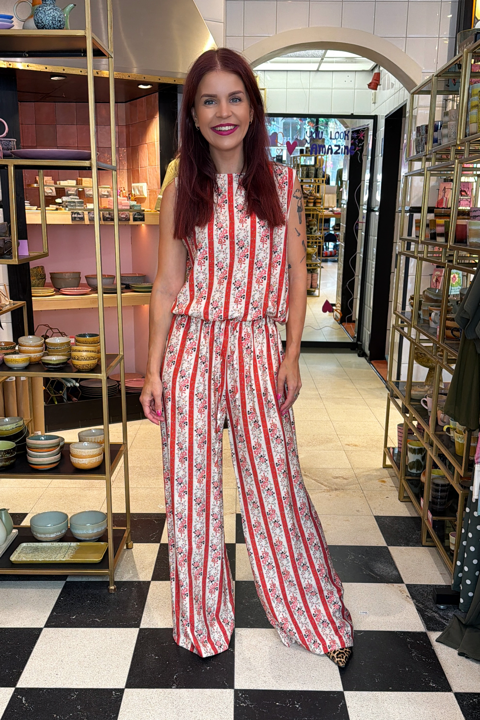 LIEN FLOWERY TOP - CORAL