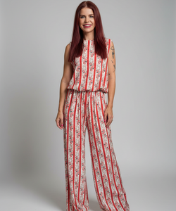 LIEN FLOWERY PANTS - CORAL