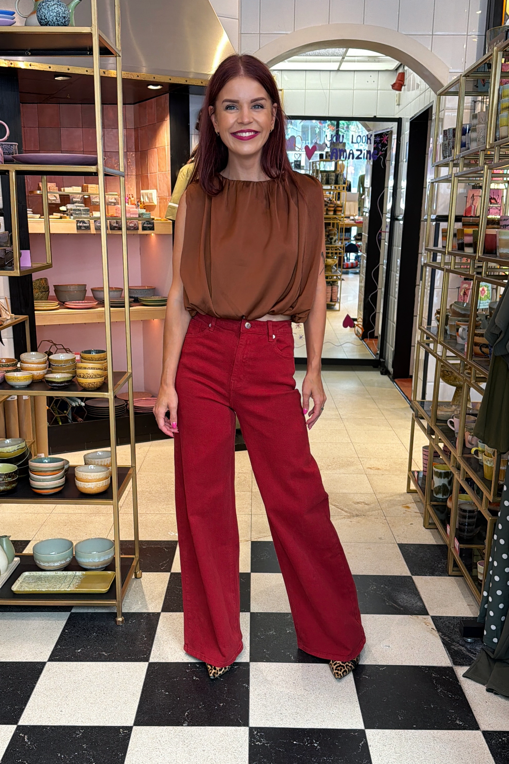 JOHANNA COLORED JEANS - RED