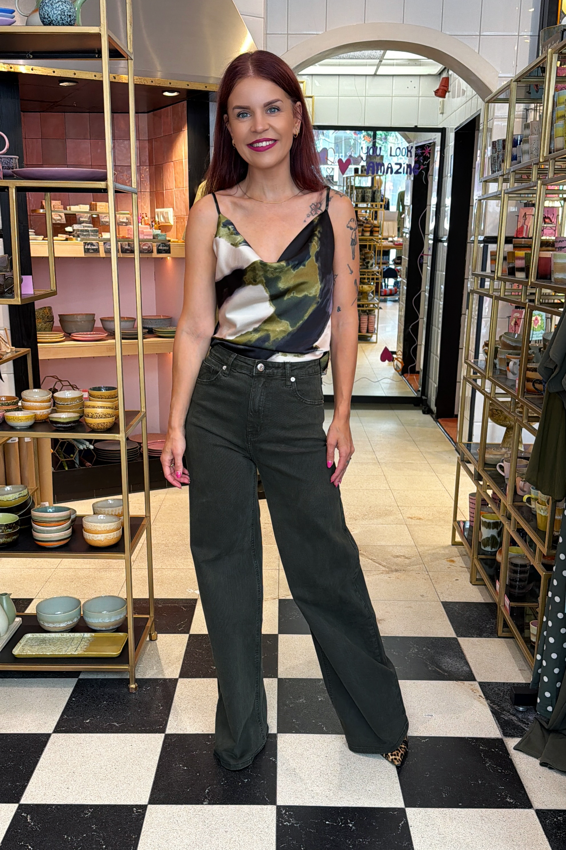 SUZIE SATIN TOP - MULTI