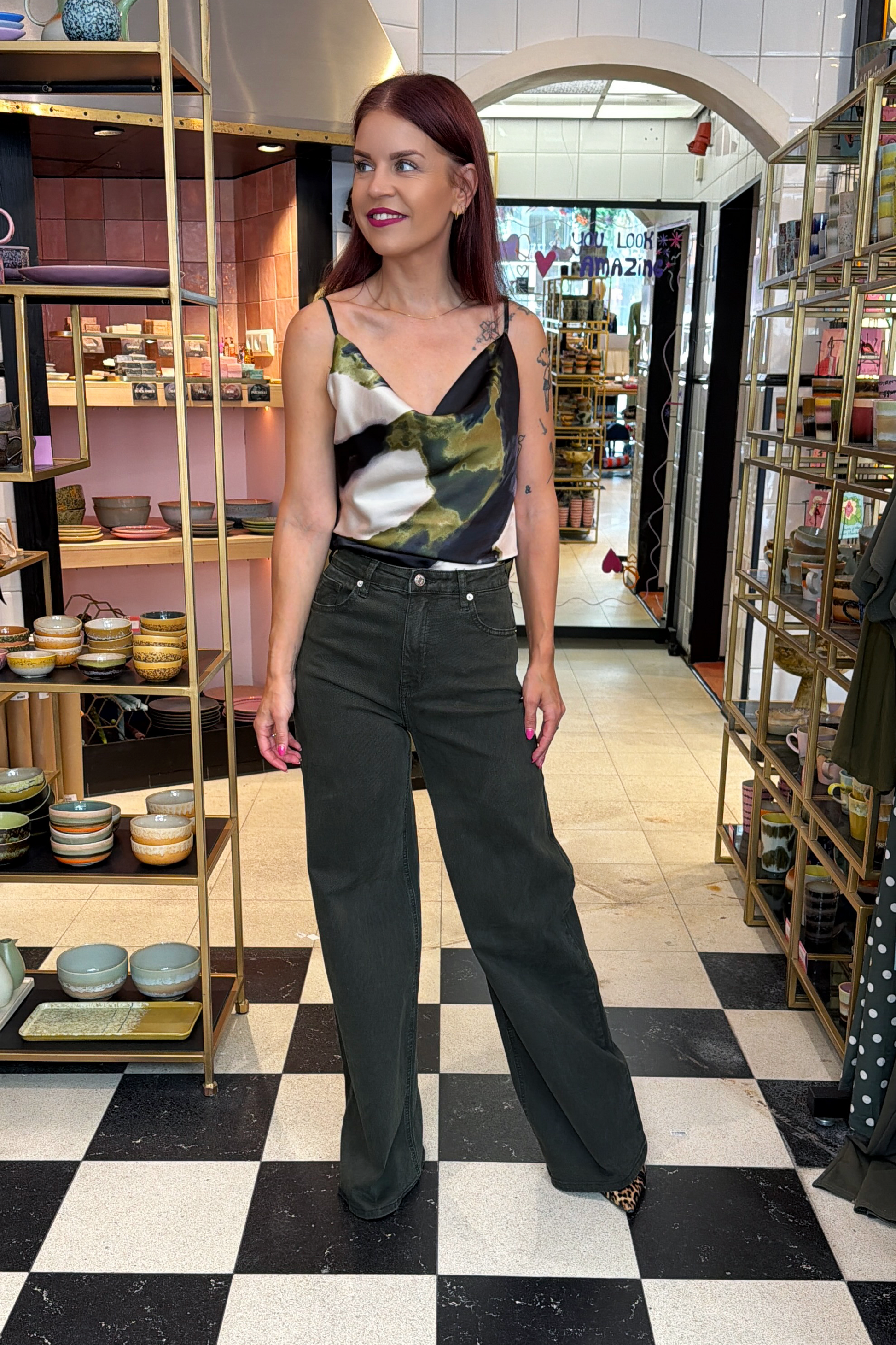 JOHANNA COLORED JEANS - KHAKI