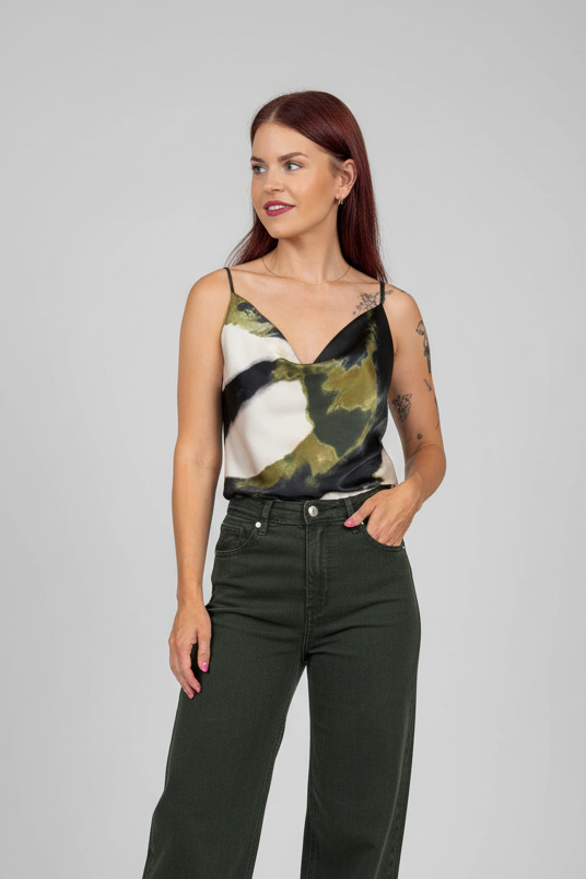 SUZIE SATIN TOP - MULTI