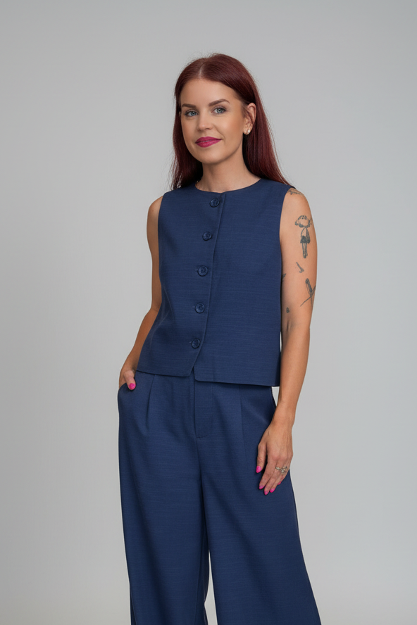 TRACY GILET - BLUE