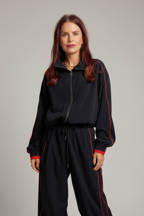 MASHA TRACKING JACKET - NAVY