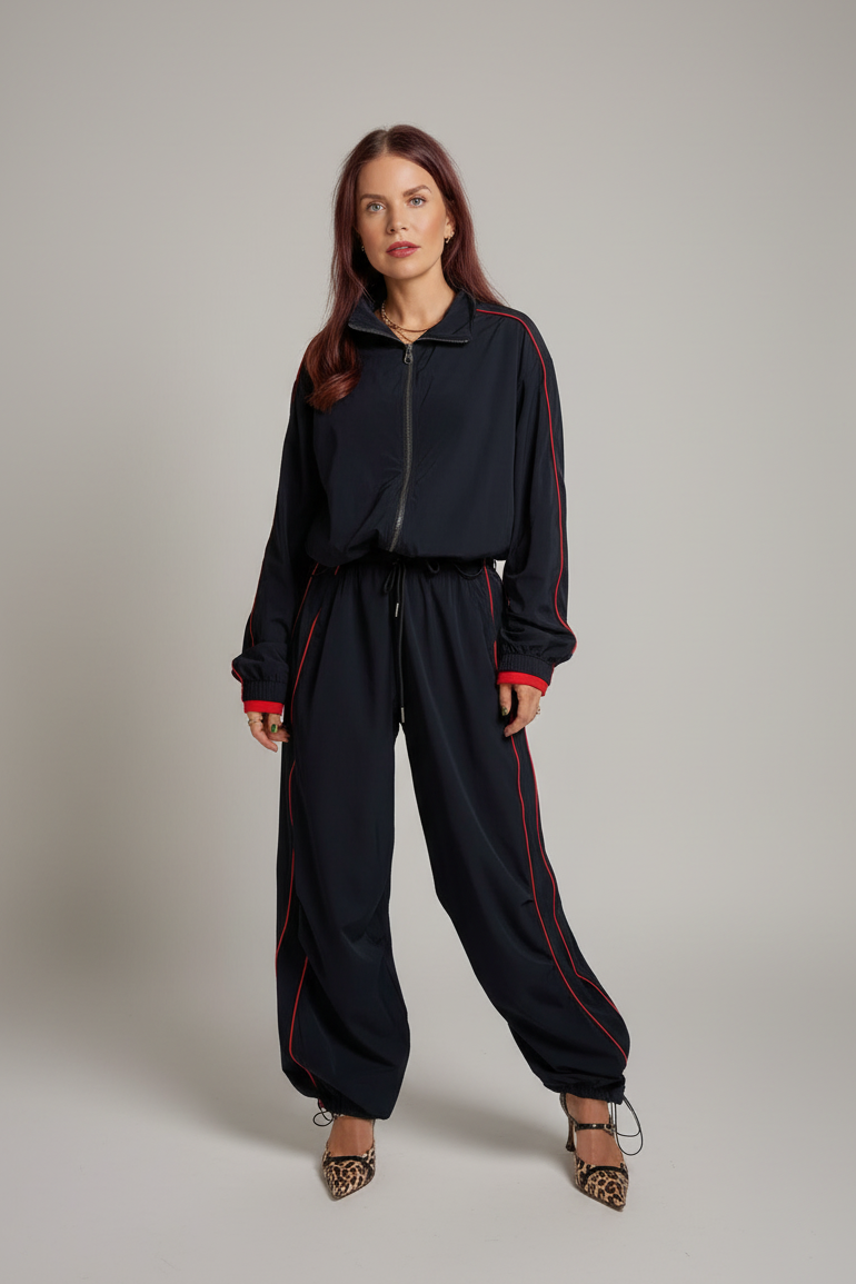 MASHA TRACKING JACKET - NAVY